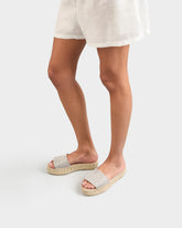 Metallic Weaving Double Sole Slides |