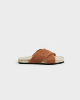 Coarse Woven Canvas Crossed Bands Sandals |