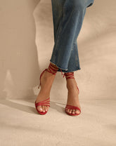 Savana Leather Braided Heels |