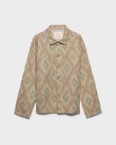 Linen With Embroidery Navajo Print Overjacket - Jackets | 