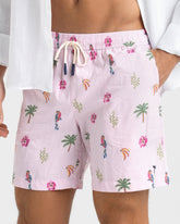 Printed Nylon Swim Shorts - Men's Swimwear | 