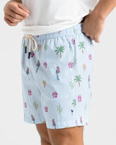 Printed Nylon Swim Shorts - Men's Swimwear | 