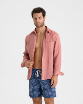 Stone Washed Printed Nylon Swim Shorts - Men's Swimwear | 