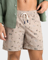 Printed Nylon Swim Shorts - Men's Swimwear | 