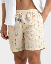 Printed Nylon Swim Shorts - Men's Swimwear | 