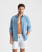 Printed Nylon Swim Shorts - Men's Swimwear | 