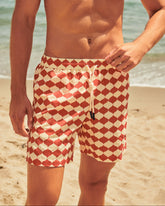 Stone Washed Printed Nylon Swim Shorts | 
