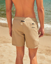 Stone Washed Nylon Swim Shorts - C03PM - Faded Beige | 