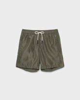Recycled Polyester And Linen Blend Swim Shorts - Plain Swimshorts | 