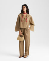 Cotton Popeline Azzurra Trousers - Women’s Pants & Shorts | 