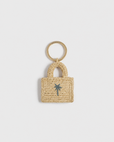 Natural Raffia Nano Sunset Charm Keyring - Bags & Accessories | 
