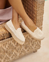 Cotton Crochet Double Sole Espadrilles - Women’s Espadrilles | 