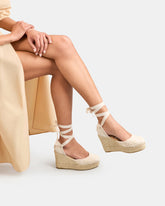 Cotton Crochet Wedge Espadrilles - Wedge Espadrilles | 