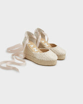 Cotton Crochet Wedge Espadrilles - Wedge Espadrilles | 