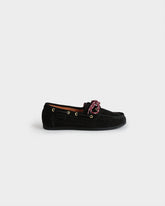Manebí black deck shoes in suede | 