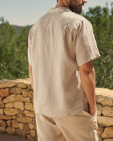 Washed Linen Havana Camp-Collar Shirt - Men's Summer Sale | 