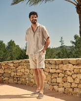 Washed Linen Havana Camp-Collar Shirt - Men's Summer Sale | 