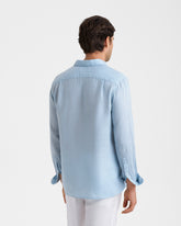 Camicia Nassau Con Scollo A Polo in Lino Tinto Capo | 