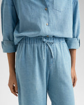 Pantaloni Belem in Chambray misto Lino  | 
