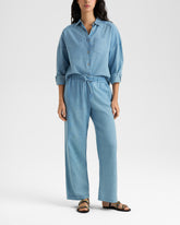 Linen Blend Chambray Belem Trousers - Women’s Pants & Shorts | 