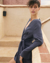 Abito Tarifa in Lino - L24EH - Vintage Navy | 