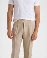 Woven Linen Sorrento Trousers - Men’s Clothing | 