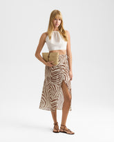Printed Silk Cotton Voile Ondina Skirt - Women’s Skirts | 