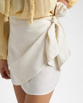 Linen Azul Skirt - Women’s Skirts | 