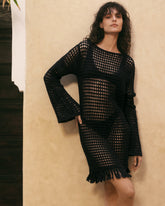 Vestito Panarea in Cotone Crochet - M06ZD - Smoke Net | 