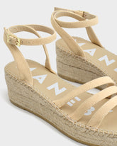 Suede Three Bands Platform Espadrilles | 