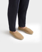 Suede Squared Toe Espadrilles - Men's Shoes | 