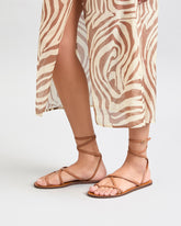 Valentina Leather Tie-Up Sandals - Women’s Sandals | 