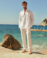 Linen Nassau Polo Shirt | 