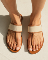 Be Canvas & Leather Thong Sandals - Women’s Sandals | 