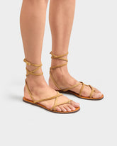 Valentina Suede Tie-Up Leather Sandals - Women’s Sandals | 