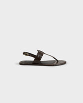 Anne Croco Embossed Leather Thong Sandals - Women’s Sandals | 