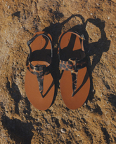 Anne Calf Hair Thong Leather Sandals | 