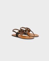 Anne Calf Hair Thong Leather Sandals | 