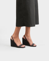 Diana Silk Satin Slingback Open-Toe Wedge Espadrilles - Wedge Espadrilles | 