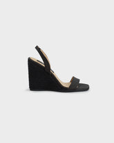 Diana Silk Satin Slingback Open-Toe Wedge Espadrilles - Wedge Espadrilles | 