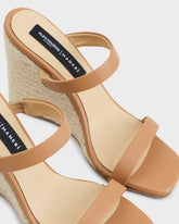 Espadrillas Mule con Zeppa in Pelle  | 
