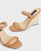 Espadrillas Mule con Zeppa in Pelle  | 