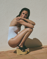 Cleo Suede Chunky Crossover Wedge - Wedge Espadrilles | 