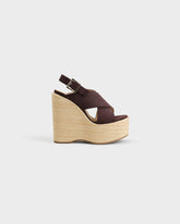 Cleo Suede Chunky Crossover Wedge - Wedge Espadrilles | 