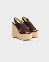 Cleo Suede Chunky Crossover Wedge | 