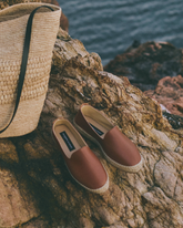 Tobias Leather Flat Espadrilles | 