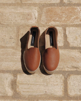 Tobias Leather Flat Espadrilles | 