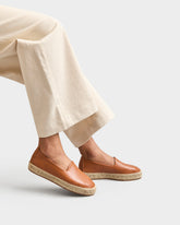 Tobias Leather Flat Espadrilles - Women's Shoes | 