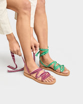 Eva And Cotton Bandana Tie-Up Swim Sandals - Women’s Sandals | 