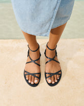 Leather Ankle Strap Sandals - Women’s Sandals | 
